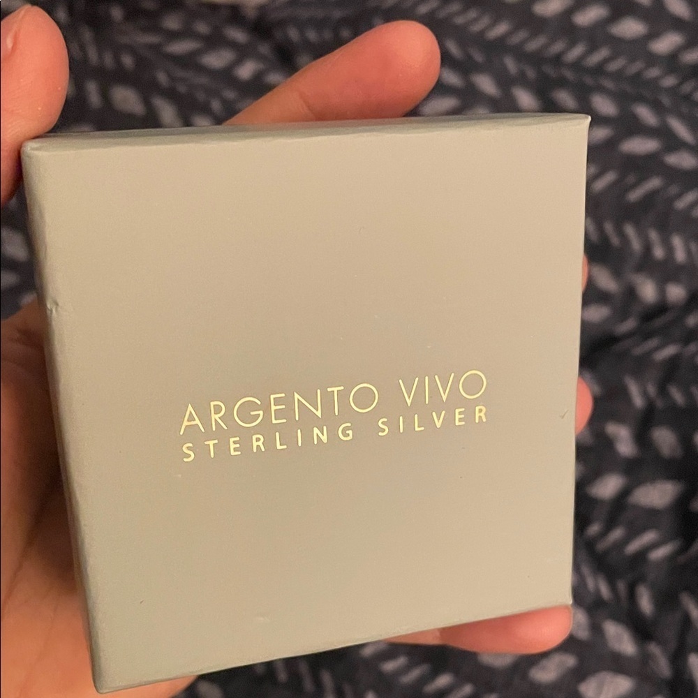 Argento Vivo Sterling Silver Gold-Tone Hoops - Picture 5 of 5